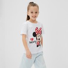 Футболка "Minnie 2", Минни Маус, р. 28, рост 86-92 см, белый - Фото 5