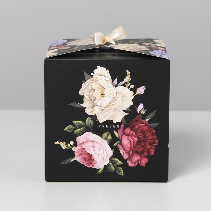Коробка подарочная складная, упаковка, «Present», 12 х 12 х 12 см - фото 1908497687