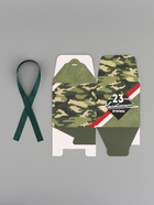 Коробка подарочная складная, упаковка, «Настоящему мужчине», 23 февраля, 12×12×12 см  (артикул 4512875)  большой выбор товаров оптом и в розницу по низким ценам с доставкой