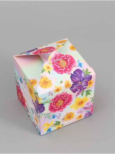 Коробка подарочная складная, упаковка, «8 марта», 12×12×12 см
