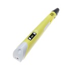 Подарочный набор, 3D ручка + трафарет + пластик PLA 10 цветов по 10 м (желтый светящийся) - фото 51449505