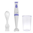 УЦЕНКА Блендер Luazon LBR-24, погружной, 250 Вт, 0.6 л, 1 скорость, бело-фиолетовый - Фото 3