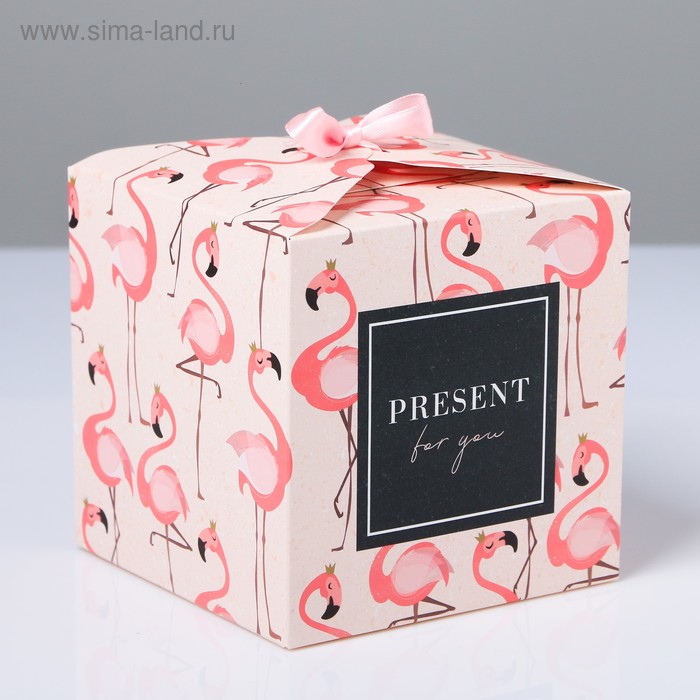 Коробка подарочная складная, упаковка, Present for you, 12×12×12 см