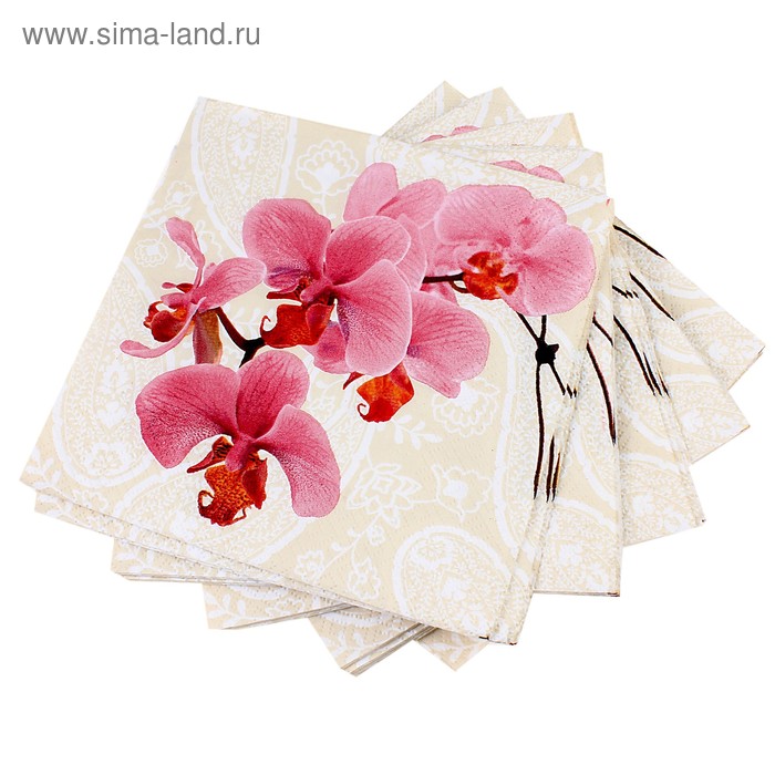 Салфетка "Орхидея", 3-слойная - Фото 1
