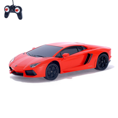 Машина радиоуправляемая Lamborghini Aventador, 1:24, работает от батареек, свет, цвет красный
