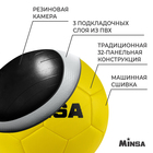 Мяч футбольный MINSA, 32 панели, 3 слойный, р. 5, цвет жёлтый - фото 9135715