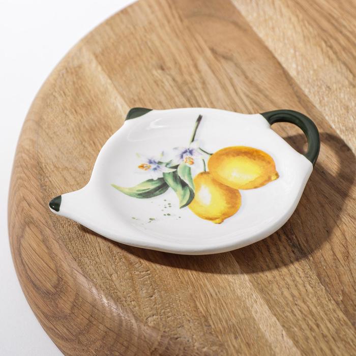 Подставка под чайный пакетик Доляна «Лимон», 12×8,4 см