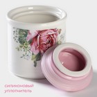 Сахарница-солонка Доляна «Роза», 150 мл, d=7 см, доломит, белая, розовая - Фото 3
