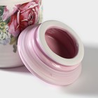 Сахарница-солонка Доляна «Роза», 150 мл, d=7 см, доломит, белая, розовая - Фото 4