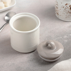 Сахарница-солонка Доляна «Совушка», 150 мл, d=7 см, доломит, белая - Фото 2