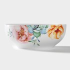 Салатник Доляна «Пташка», 600 мл, d=15.2 см, фарфор, белый - Фото 3