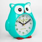 Часы - будильник детские "Совушка", с подвесом, дискретный ход, d-9 см, 14.5 х 4 х 16 см, АА - Фото 1