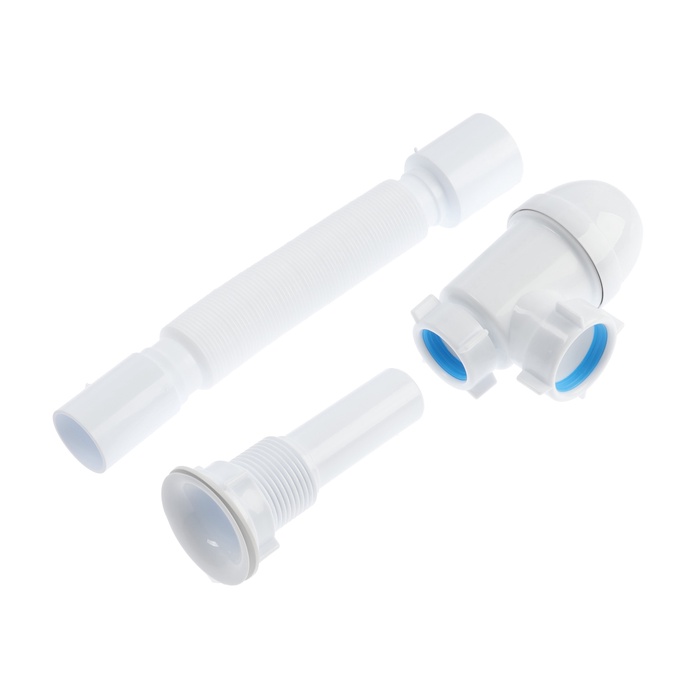 Сифон для мойки "АНИ Пласт" Варяг C5010, 1 1/2"х40 мм, с гофрированной трубой 40 x 50 мм - фото 18527643