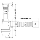 Сифон для мойки «АНИ Пласт» Варяг C5010, 1 1/2"х40 мм, с гофрированной трубой 40×50 мм - Фото 6