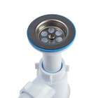 Сифон для мойки "АНИ Пласт" C0510, 1 1/2"х40 мм, литой выпуск, с гофрой 40x50 мм 4631384