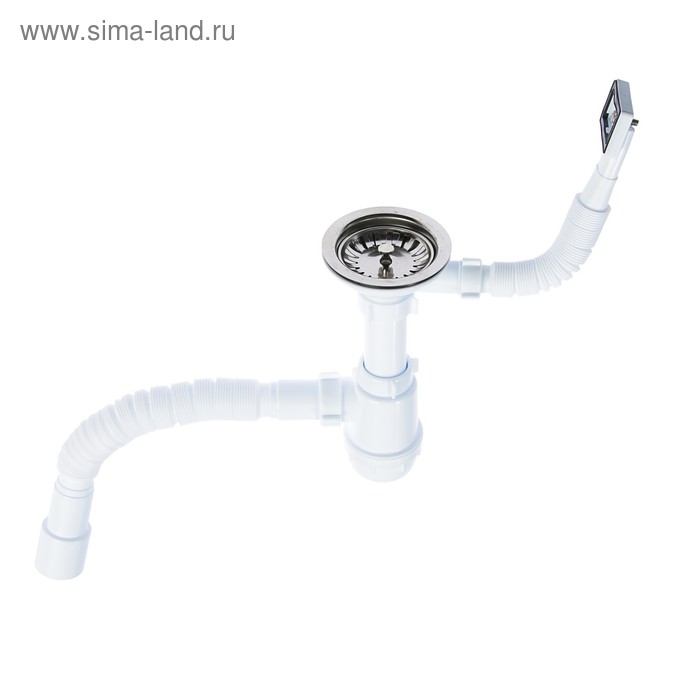 

Сифон для мойки "АНИ Пласт" Грот A0145SА15, 3 1/2"х40 мм, с прямоуг переливом, с гофрой