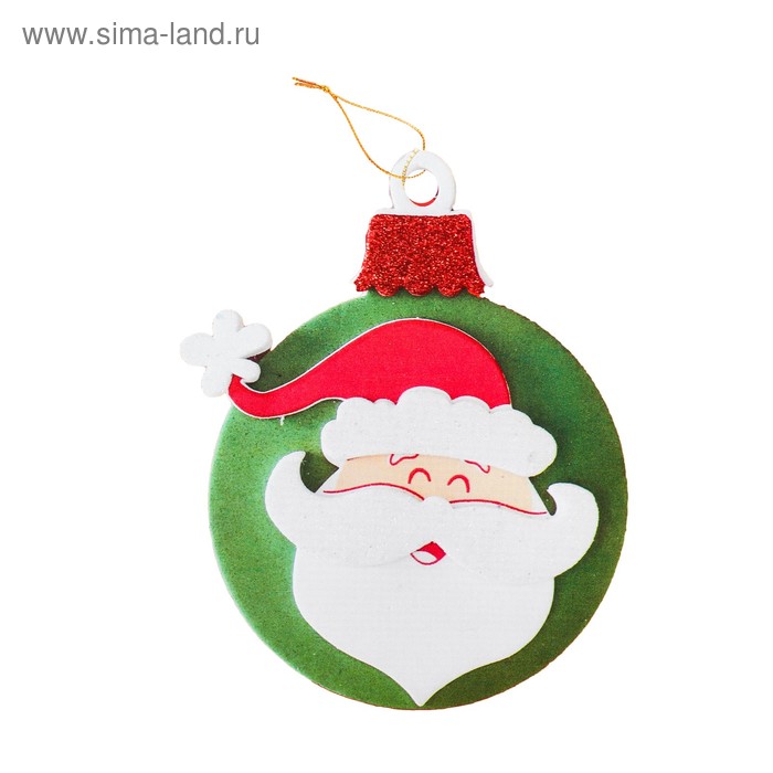 Набор для творчества - создай ёлочное украшение «Улыбающийся Дед Мороз» - Фото 1