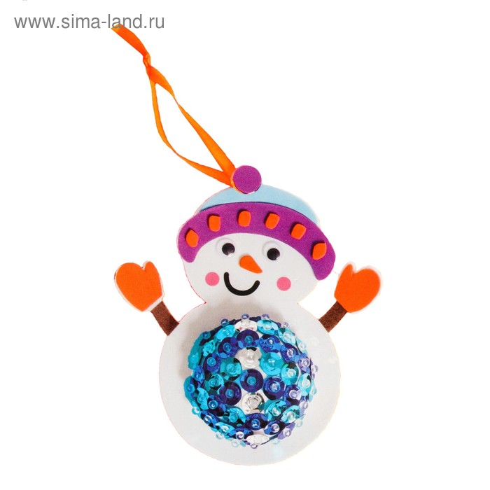 Набор для творчества - создай ёлочное украшение «Снеговик с пузиком» - Фото 1