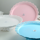 Блюдо для торта и пирожных на ножке, d=34 см, цвет МИКС - Фото 4