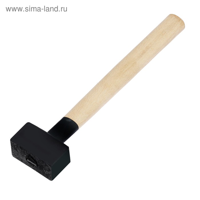 Кувалда литая ЛОМ, 1 кг, деревянная рукоятка - Фото 1
