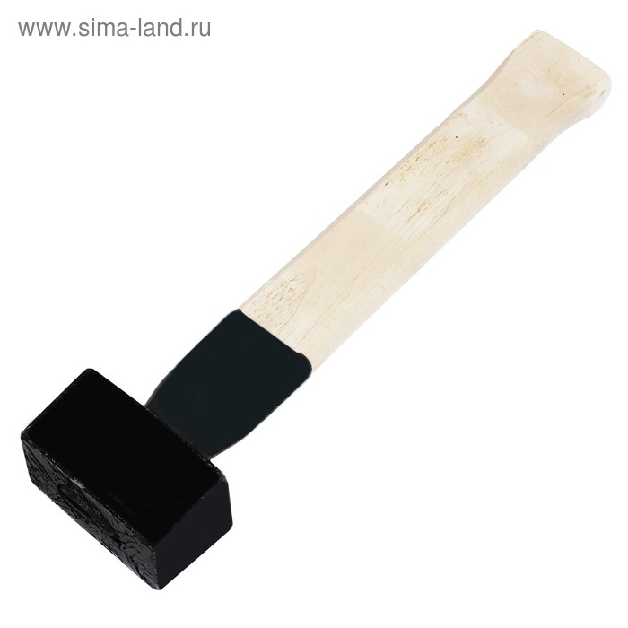 Кувалда литая ЛОМ, 2 кг, деревянная рукоятка - Фото 1