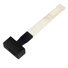 Кувалда литая ЛОМ, 3 кг, деревянная рукоятка - Фото 1