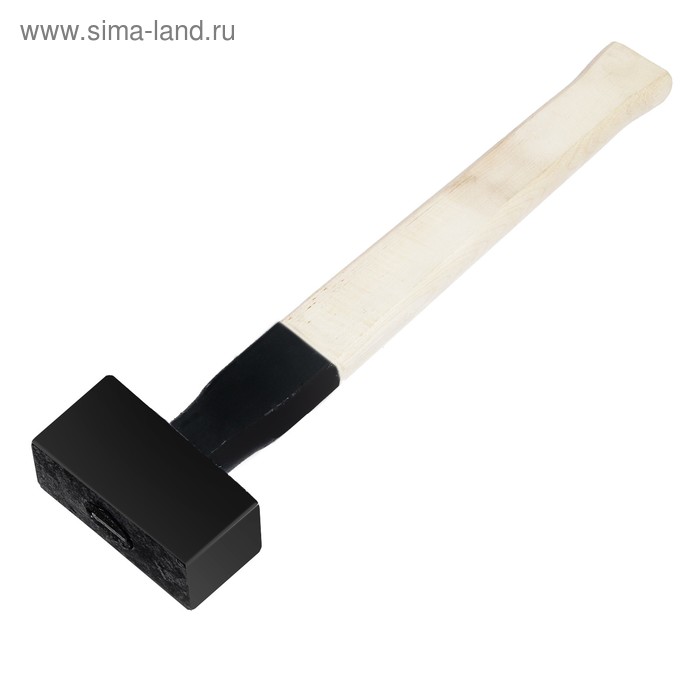 Кувалда литая ЛОМ, 3 кг, деревянная рукоятка - Фото 1
