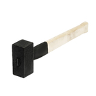 Кувалда литая ЛОМ, 3 кг, деревянная рукоятка - Фото 3