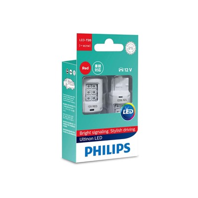 Лампа светодиодная Philips 12 В, W21W, 2,5 Вт, RED Ultinon, набор 2 шт