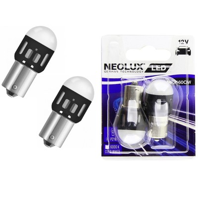 Лампа светодиодная Neolux, 12 В, 6000К, P21 Вт, 2.8 Вт, набор 2 шт, NP2160CW-02B