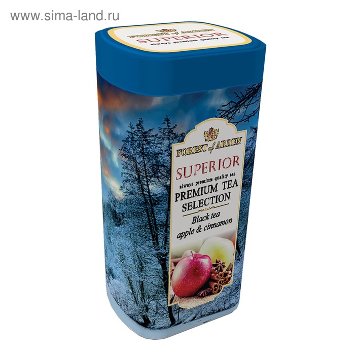 Чай черный Forest of Arden "Супериор" листовой с яблоком и корицей ж/б, 100 г - Фото 1