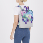 Рюкзак молодёжный, отдел на молнии, с косметичкой, цвет светло-серый - Фото 3