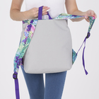 Рюкзак молодёжный, отдел на молнии, с косметичкой, цвет светло-серый - Фото 6