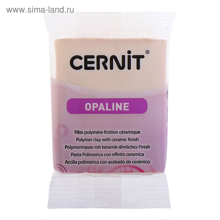 Полимерная глина запекаемая 56 г, Cernit Opaline с эффектом фарфора 425, телесный - Фото 1