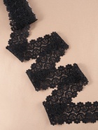 Кружево гипюровое, 65±5 мм, 6.8±0.5 м, чёрное - Фото 2