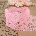 Кружево капроновое, 60 мм × 10 ± 1 м, цвет розовый - Фото 3