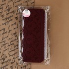 Кружево капроновое, 60 мм, 10±1 м, цвет бордовый - Фото 4