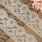 Кружево капроновое, 60 мм × 10 ± 1 м, цвет молочный - Фото 2