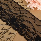 Кружево капроновое, 90 мм, 3±0.5 м, цвет чёрный - Фото 2