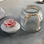 Банка стеклянная для сыпучих продуктов «Роза», 650 мл, 11×14 см - фото 53670586