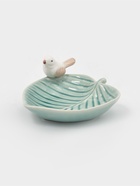 Блюдо керамическое «Птичка на листочке», 15.5×15.5 см, цвет голубой - Фото 1