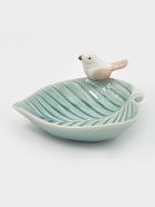 Блюдо керамическое «Птичка на листочке», 15.5×15.5 см, цвет голубой - Фото 2