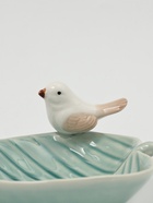 Блюдо керамическое «Птичка на листочке», 15.5×15.5 см, цвет голубой - Фото 3