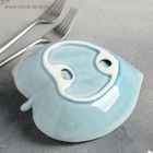 Блюдо керамическое «Птичка на листочке», 15.5×15.5 см, цвет голубой - Фото 10