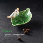 Блюдо керамическое «Птички на листочке», 19×13×4 см, цвет зелёный - Фото 4