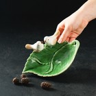 Блюдо «Птички на листочке», 19×13×4 см, керамика, зелёное - Фото 10