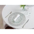 Тарелка подстановочная «Фишер», d=35 см, цвет обводки серебряный - Фото 4