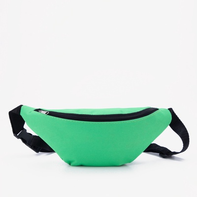 Поясная сумка на молнии, зелёная