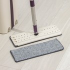 Швабра с отжимом и ведро: ведро с отсеками для полоскания и отжима 10 л, швабра плоская, запасная насадка из микрофибры - Фото 2