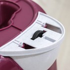 Швабра с отжимом и ведро на колёсиках с металлической центрифугой, 16,5 л, запасная насадка из микрофибры - Фото 6